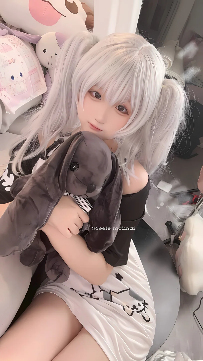 seele麦麦 - No.021 白色双马尾 [16P-82MB] tg@simisebaisi 【丝足阁】006.webp